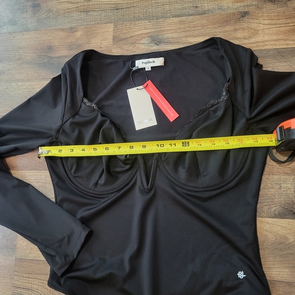 Elegant Black Long Sleeve Bodysuit - Picture 10 of 11